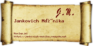 Jankovich Mónika névjegykártya