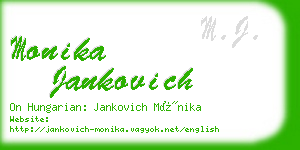 monika jankovich business card